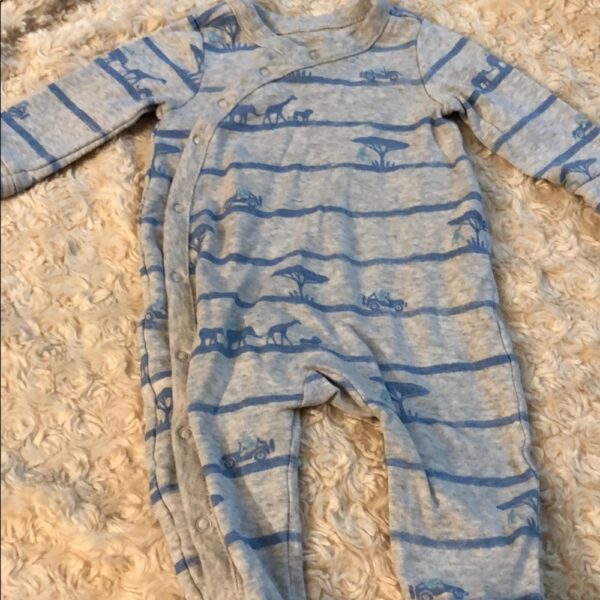 Lightly worn BabyGap footed one piece, 0-3mos
