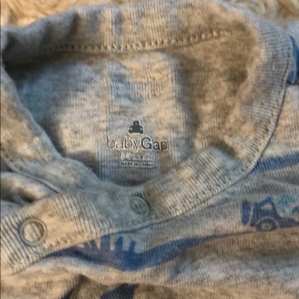 Lightly worn BabyGap footed one piece, 0-3mos