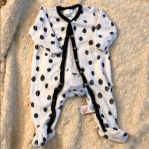 Petit Lem, footed velour one piece, 3mos, lt wear