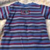 Blue w/ stripes leTop long sleeved one pc, 3mos