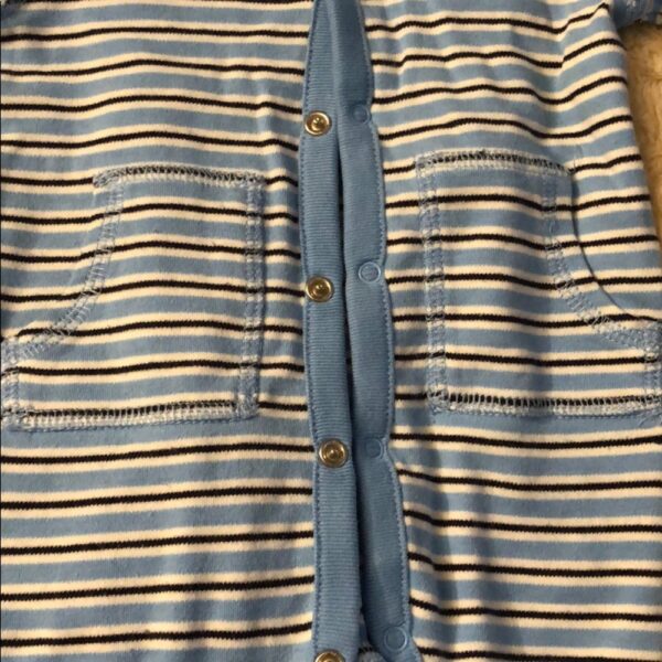 Ralph Lauren, lt blue, footed onesie, 3mos