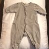 Baby Gap Organic grey velour onesie, newborn