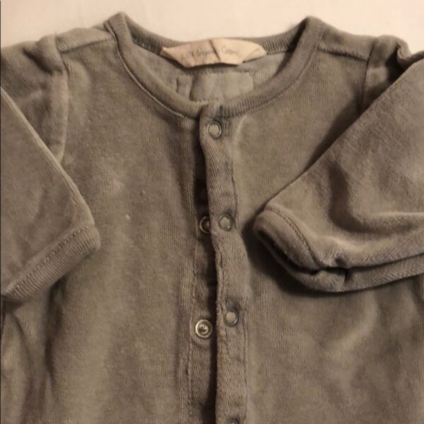 Baby Gap Organic grey velour onesie, newborn
