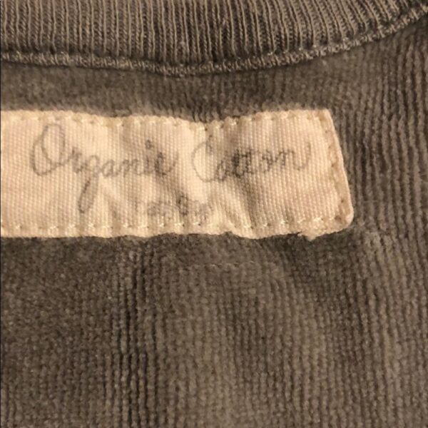 Baby Gap Organic grey velour onesie, newborn