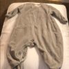 Baby Gap Organic, grey velour onesie, 0-3 mos