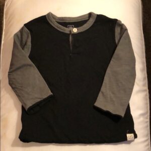 Baby Gap, blk/grey double thick shirt, 18-24 mos