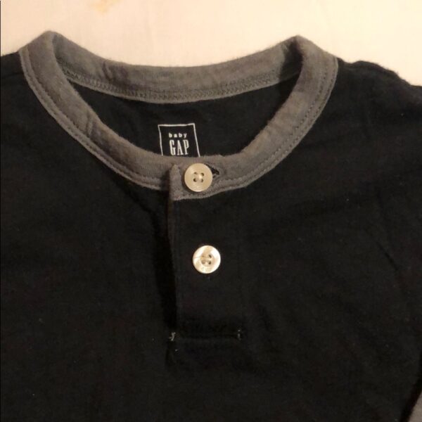 Baby Gap, blk/grey double thick shirt, 18-24 mos