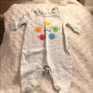 Baby Gap footed jersey onesie, like new, 0-3mos