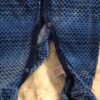 Petit Lem, blue velour footed onesie, 6 mos