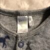 Petit Lem, footed grey horse onesie, 6 mos