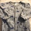 Petit Lem, footed grey horse onesie, 6 mos