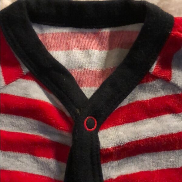 Like new, Offspring velour footed onesie, 3 mos