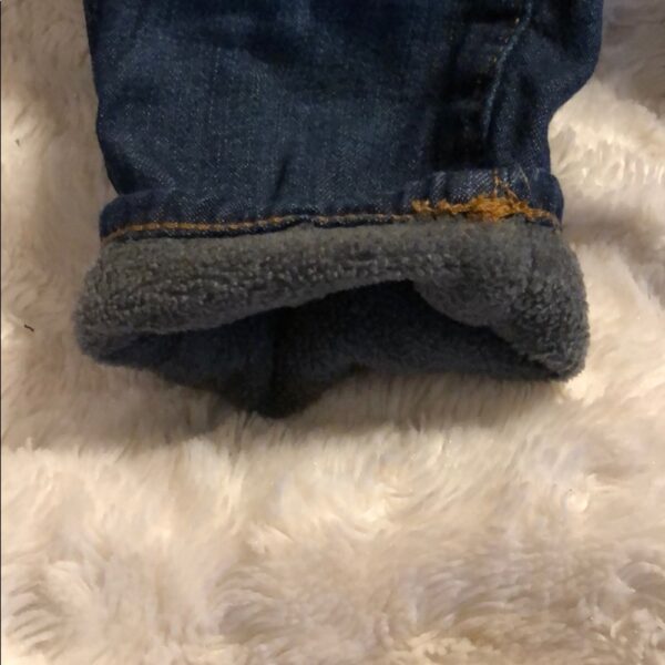 Pr of Baby Gap fleece lined jeans, 3-6mos