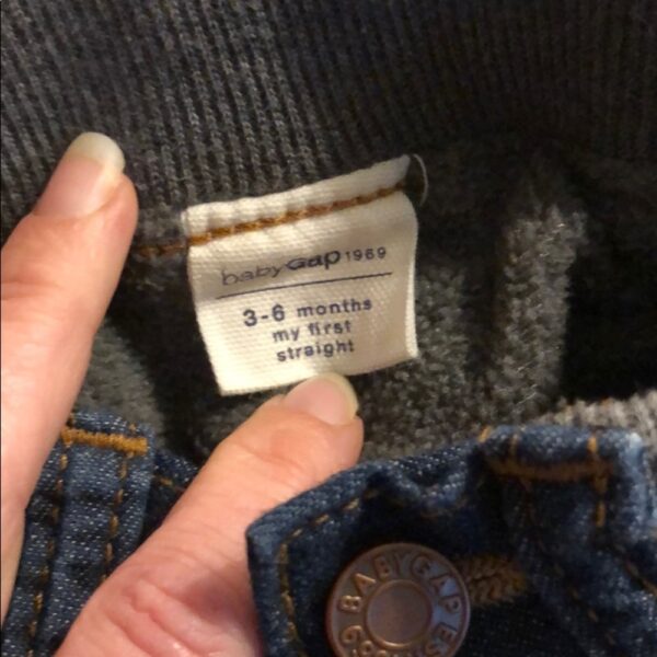 Pr of Baby Gap fleece lined jeans, 3-6mos