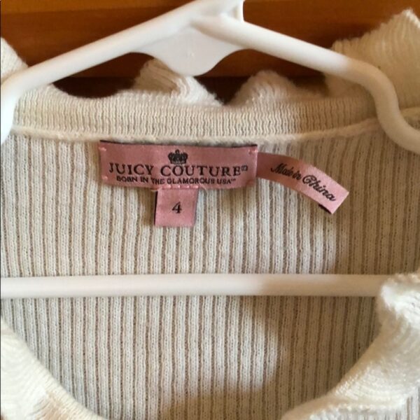 Juicy Couture girl’s short sleeved cream sweater