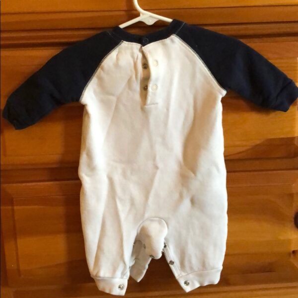 Like new, Ralph Lauren sweatshirt onesie, 3 mos