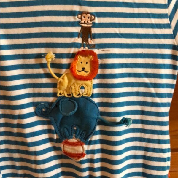 Like new, Le Top footed onesie, 3 mos