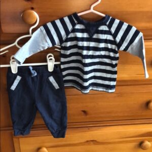 Like new, Bloomie baby 2 pc boys set, 3 mos