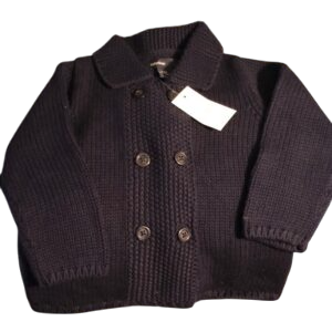 NWT, Baby Gap, navy collared cardigan, 6-12 mos