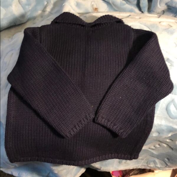 NWT, Baby Gap, navy collared cardigan, 6-12 mos
