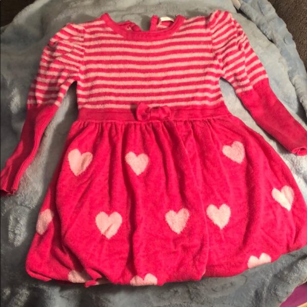 Deux par Deux, pink sweater dress, 18 mos