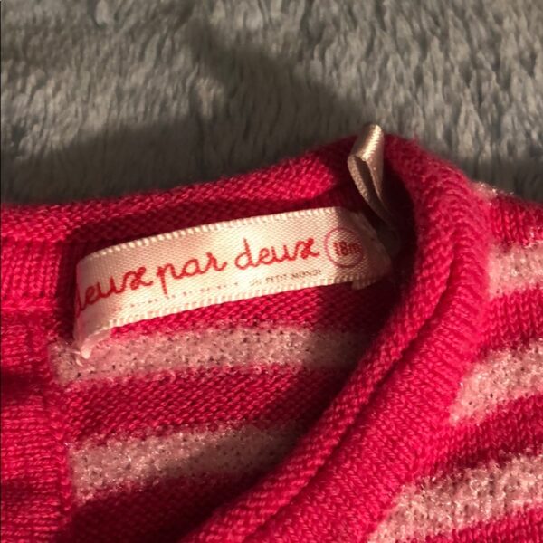 Deux par Deux, pink sweater dress, 18 mos