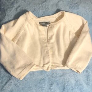 Baby Gap, cream lightweight cardigan, 6-12mos