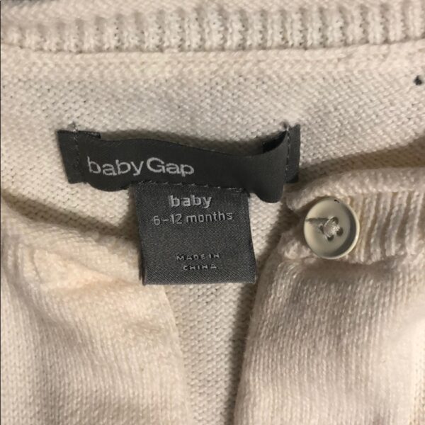 Baby Gap, cream lightweight cardigan, 6-12mos