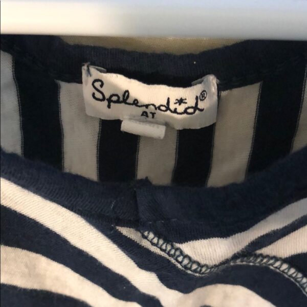 Girl’s navy and white striped tank dress, size 4t