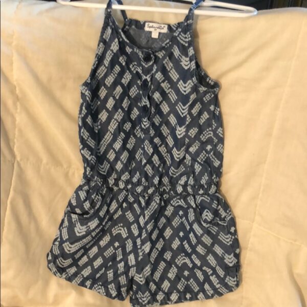 Splendid, girl’s chambray tank romper, size 4t