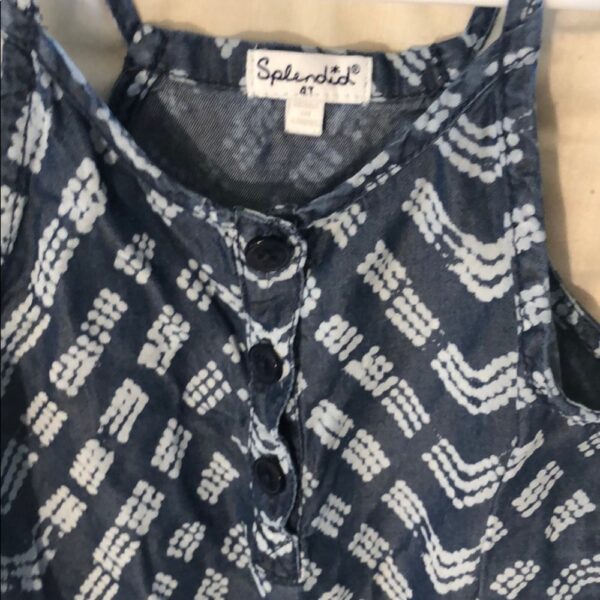 Splendid, girl’s chambray tank romper, size 4t