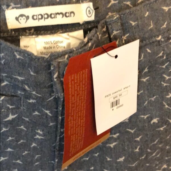 NWT, Appaman boys chino shorts, size 5