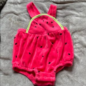 Le Top, Watermelon velour jumper, 18 mos