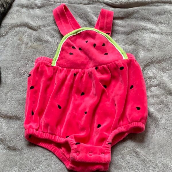 Le Top, Watermelon velour jumper, 18 mos