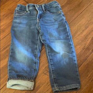 Pr of boys jersey lined Gap jeans, size 3 straight