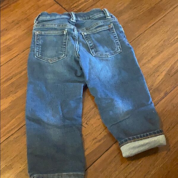 Pr of boys jersey lined Gap jeans, size 3 straight