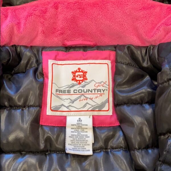 Girls Free Country quilted winter coat, size 4