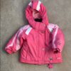 Girls’ pink Spyder ski coat, removable hood, sz 2