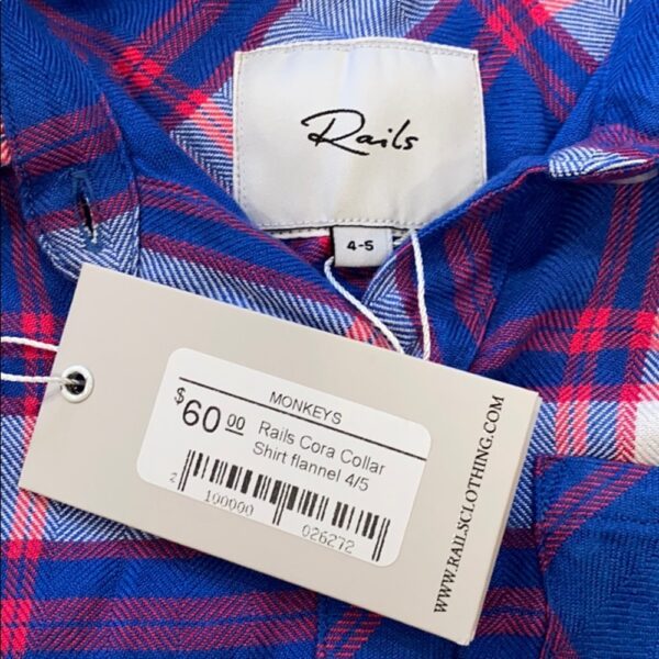 NWT girl’s super soft flannel by Rails, size 4-5