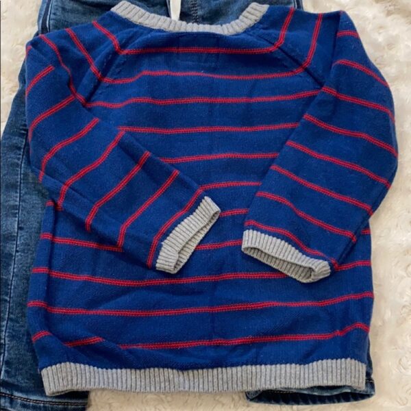 H & M, boy’s sweater (1 1/2-2yr) and jeans (2-3yr)