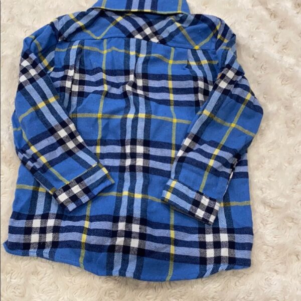 NWT, blue boy’s flannel by EGG Baby, size 2