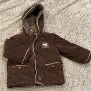 Boy’s brown corduroy winter coat, Obaibi, 23mos