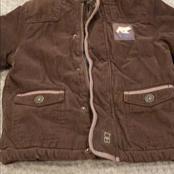 Boy’s brown corduroy winter coat, Obaibi, 23mos