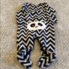 Petit Lem, velour footie, size 6 months