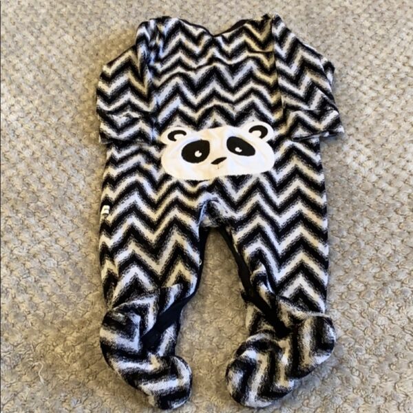 Petit Lem, velour footie, size 6 months