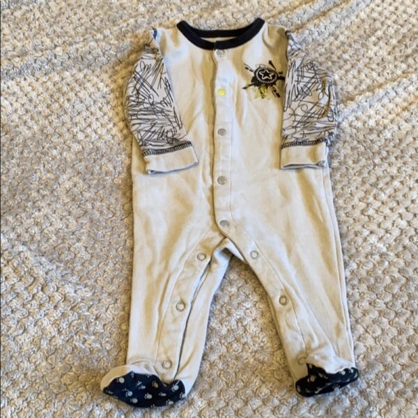 Blue Banana, one piece footie, size 6 months