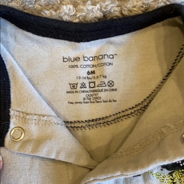 Blue Banana, one piece footie, size 6 months
