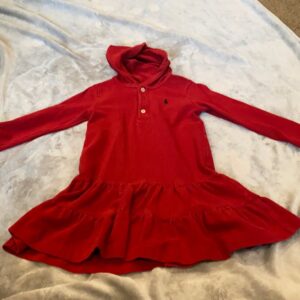 Ralph Lauren hooded ruffled polo dress, size 4