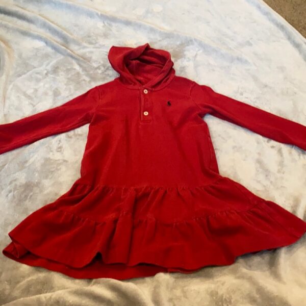 Ralph Lauren hooded ruffled polo dress, size 4