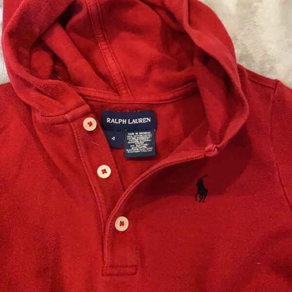 Ralph Lauren hooded ruffled polo dress, size 4
